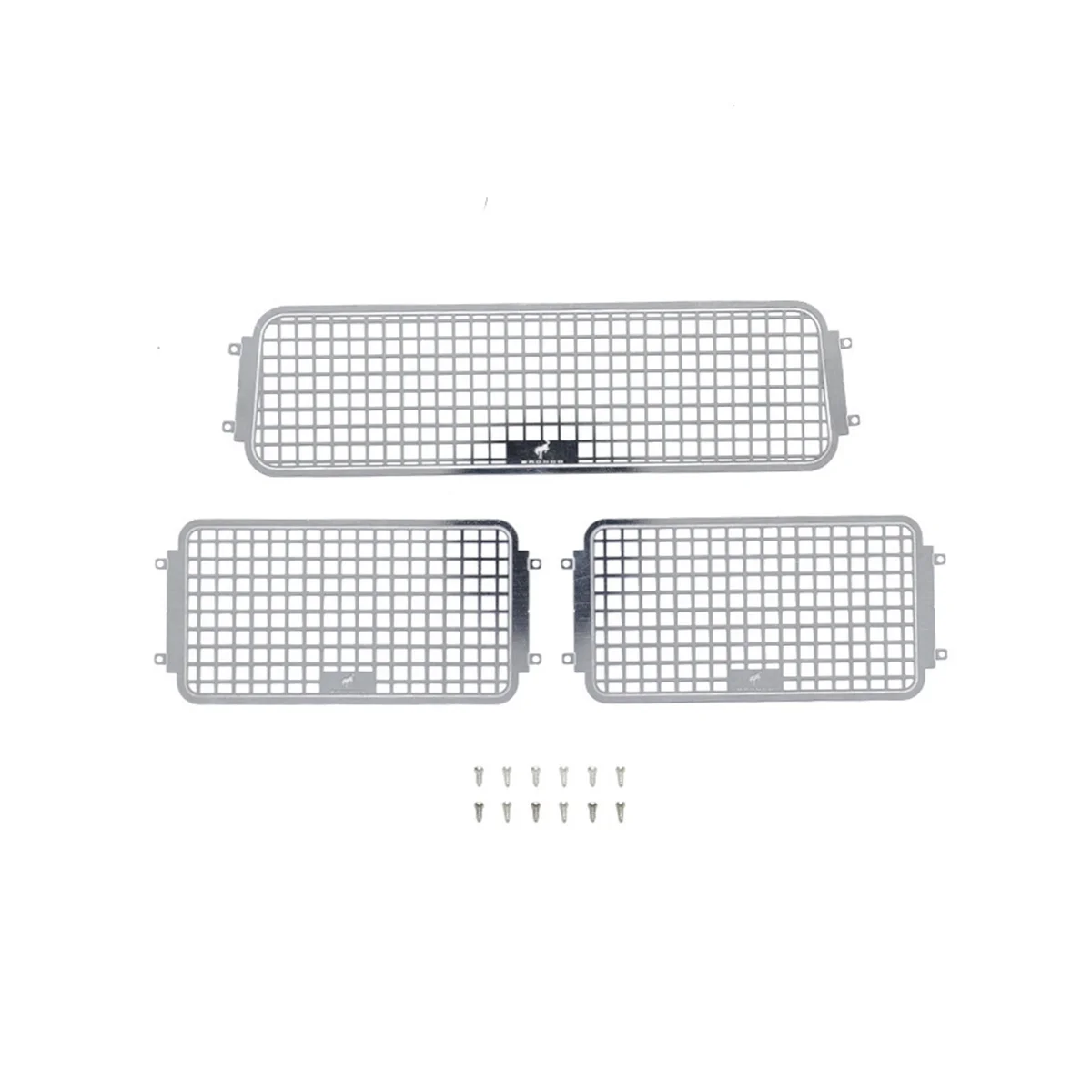 

Металлическая трехмерная сетка для автомобильного окна Trx4 92076-4 + сетка для заднего стекла, серебристая