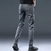 Casual Pants Slim Small Leg Long Men Denim Jeans Korean Version Trendy New Brand High Quality Grey Stretch Fashion Trousers 5