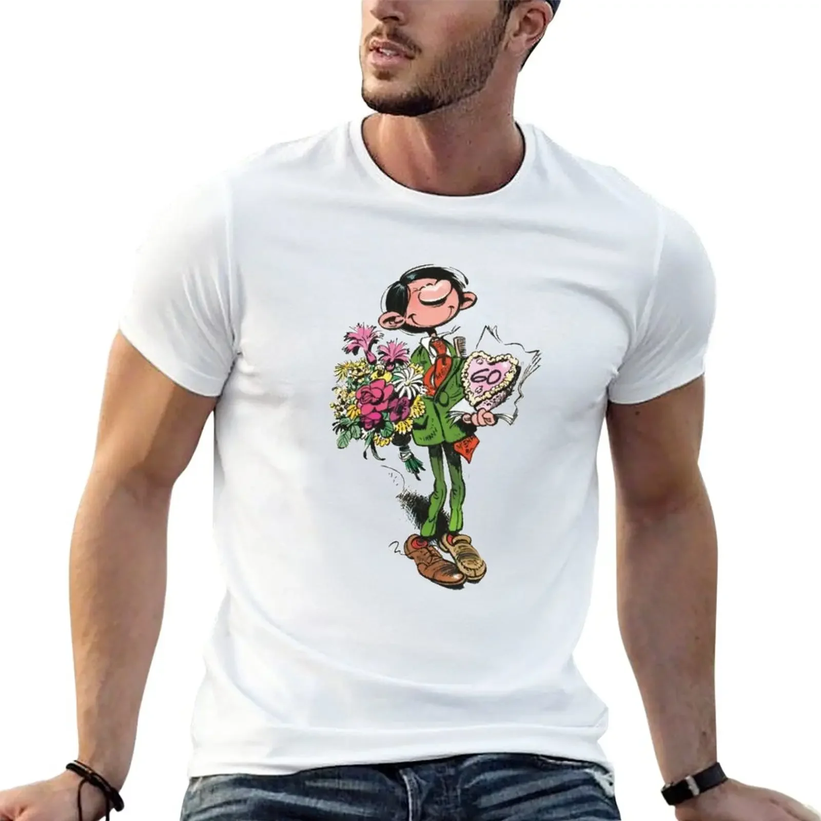 

Gaston Lagaffeclassique T-Shirt blacks funnys kawaii clothes big and tall t shirts for men