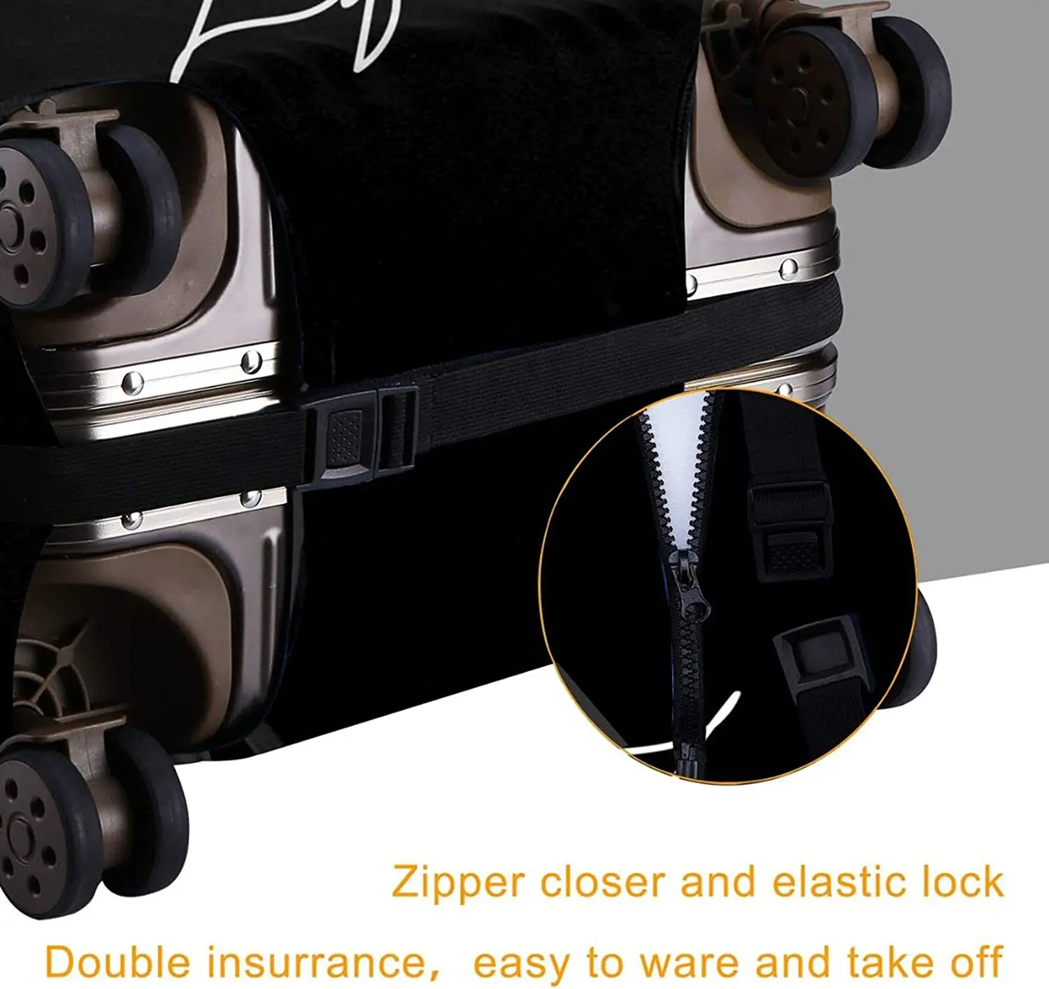 Travel Suitcase Protector African American Woman Elastic Protective Washable Luggage Cover With Concealed Zipper