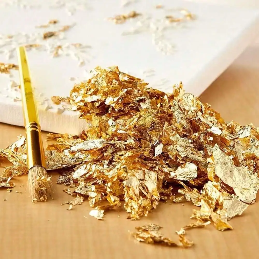 2g Shiny Gold Foil Baking Cake Topper Decor for Wedding Birthday Party Dessert Cake Decoration
