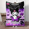 Customized Name Personalized Blanket Sanrio Kuromi Cute Children Warm Soft Blankets Home Travel and Comfortable Blanket Kpop 6