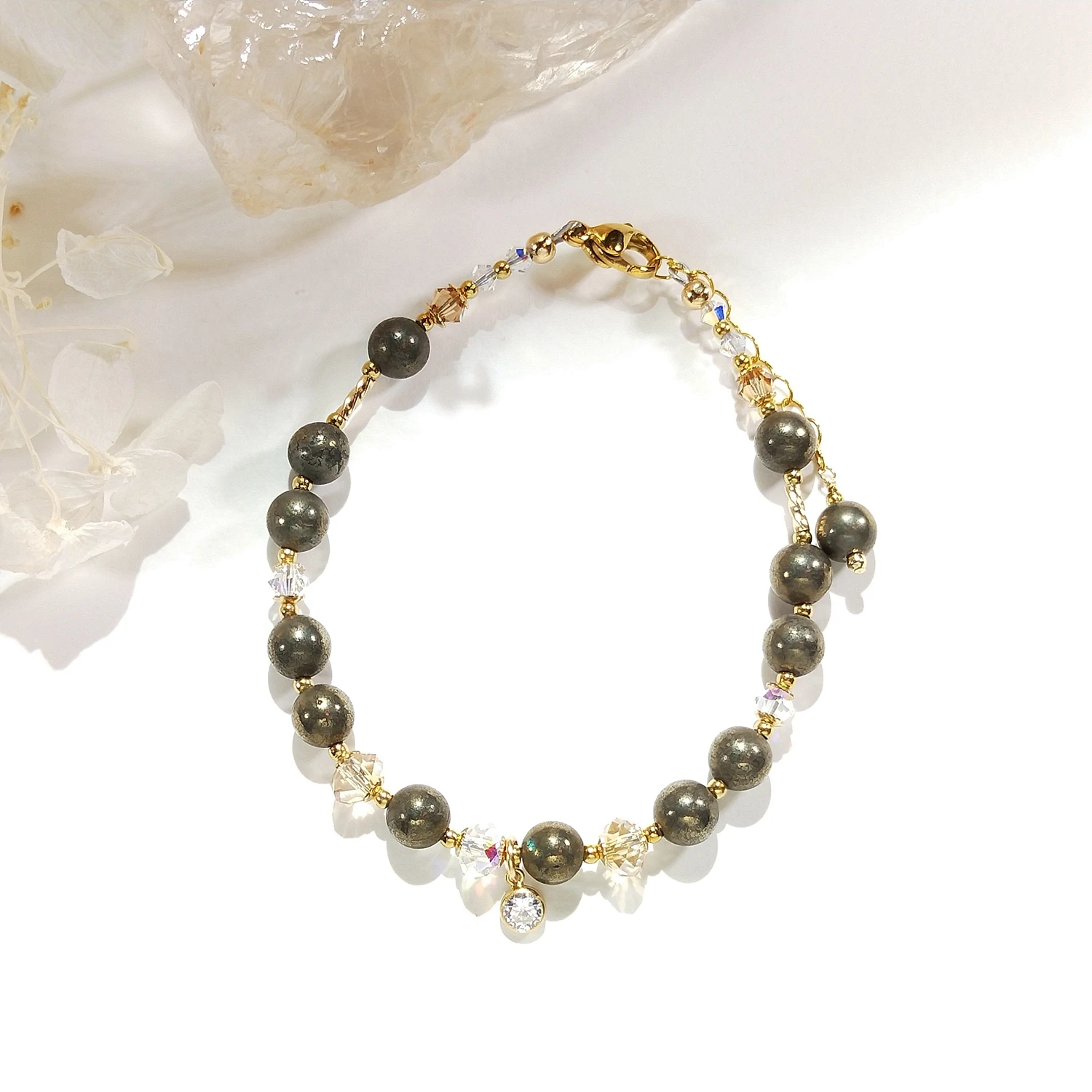 ゆらお Llife RIPPLE BRACELET Shine Bright with OLLUU Silver Hard Square Bracelet