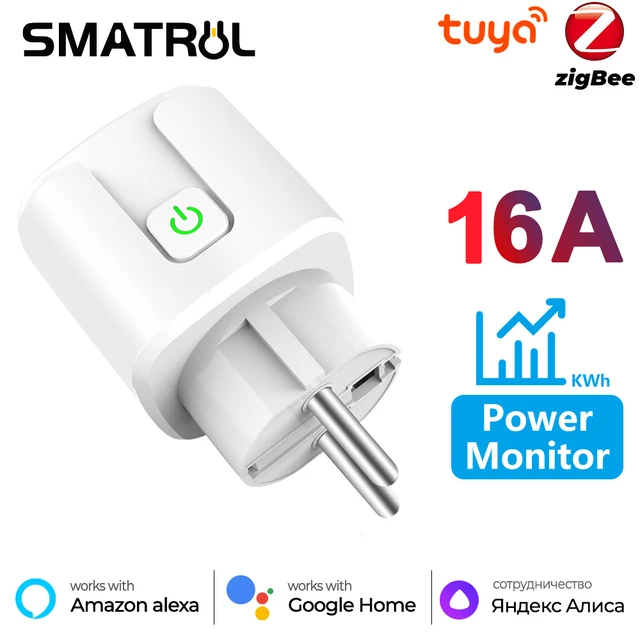 Tuya WiFi Smart Socket US Plug Outlet Smart Home 16A Zigbee Smart Plug  Works With Alexa  ,Google, Zigbee Gateway Hub - AliExpress