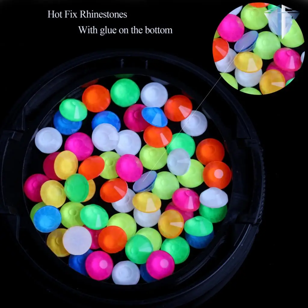 

Best Quality стразы Colorful Neon Rhinestone Noctilucent Electric Non Hotfix Neon Rhinestones Nail Art Decorations