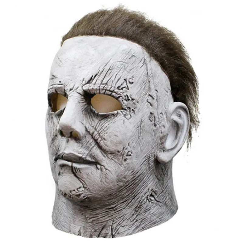 Michael Myers Mask 1978 Halloween Party Horror Full Head Maschera In Lattice Per Adulti Oggetti Di Scena Fantasia Strumenti Divertenti