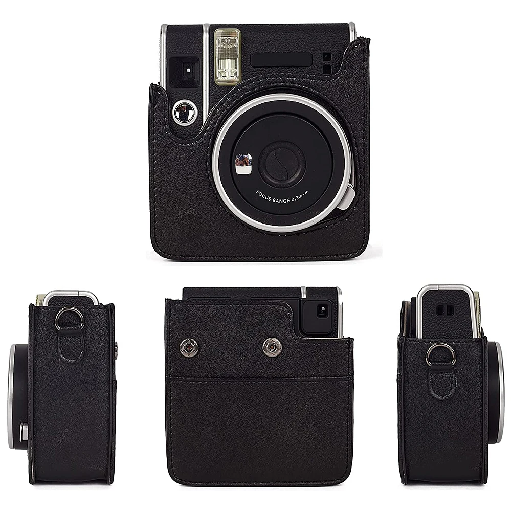 Portable Camera Bag with Removable Adjustable Strap Carrying Storage Bag PU Leather for Fujifilm Instax Mini 40 Instant Camera