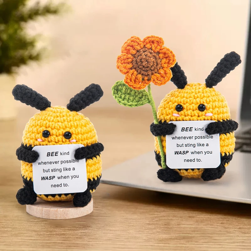 Bumblebee Transformers Crochet Bee Keyring Crochet Positive Bee