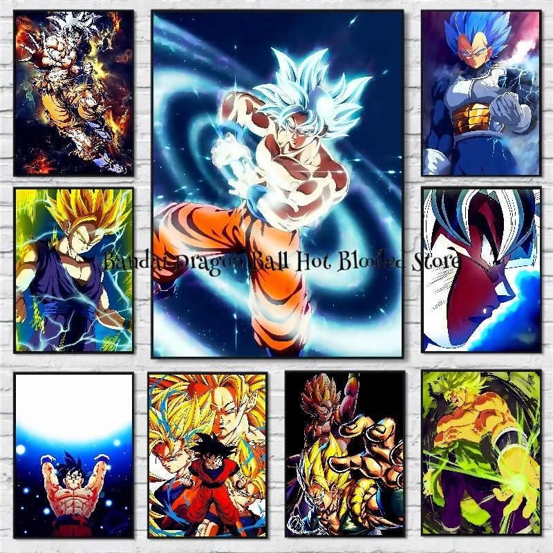 

High Quality Canvas Painting Classic Hot-blooded Anime Art Dragon Ball Picture HD Poster Figures Decorative Painting Kids Gift
