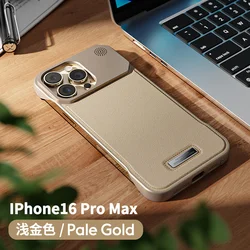 Elegant Magnetic PU Leather Aromatherapy Phone Case with Wireless Charging and Borderless Design for iPhone 13 Mini (Pale Gold)