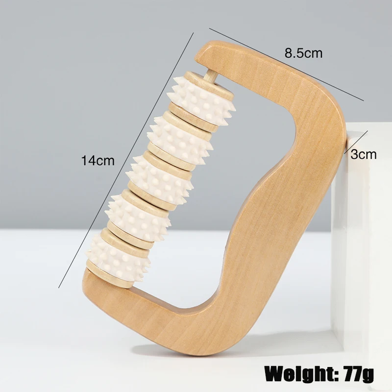 Wooden Massager Manual Roller Neck Back Waist Massage Tool Portable Meridian Dredging Massager Relax Leg Body Massage for Face - Image 5