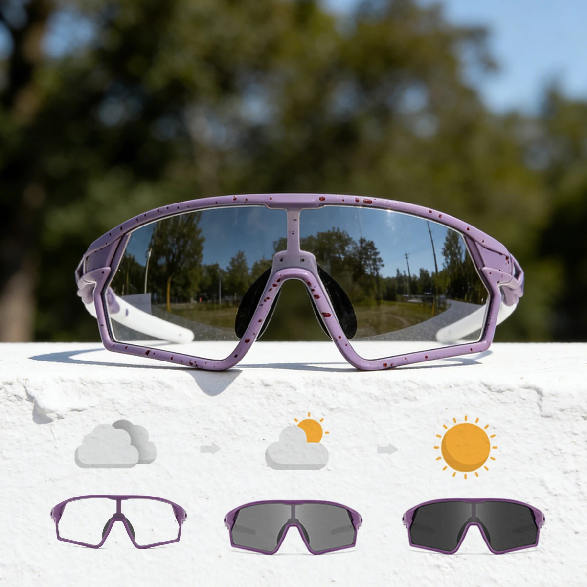 Photochromic Outdoor Sports Sunglasses