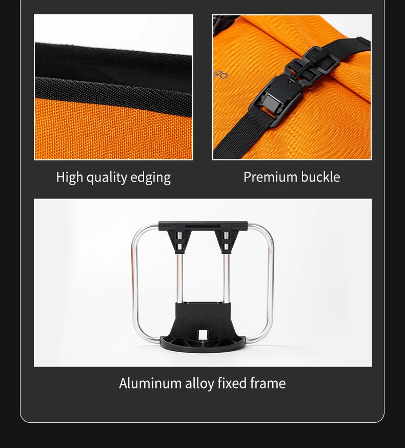 Heasygo 2517 Fahrradtasche, passend für Brompton Dahon Falträder mit Schweinenasen-Design, wasserdicht, multifunktional, 7–10 l, große Kapazität – Detail 10