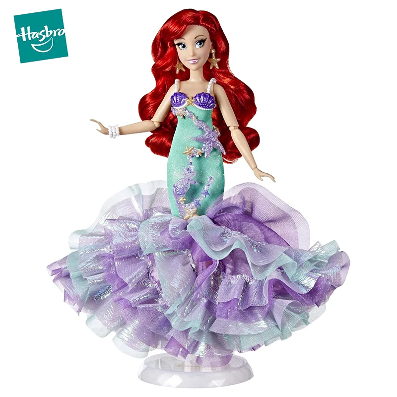 11inch Original Hasbro Disney Princess Style Series Ariel Doll with Accessories Fashion Collector Toys for Girl Baby Boneca Gift original hot wheels premium car culture 91 mazda mx 5 miata modern classics kids toy for boy 1 64 diecast voiture collector gift