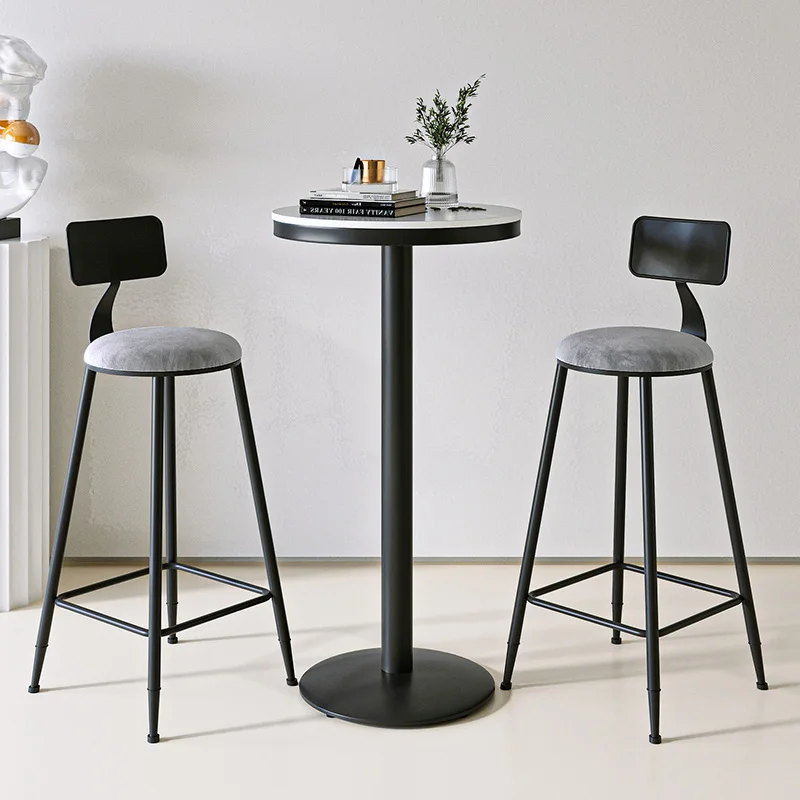 

Metal Kitchen Barstools Bedroom Restaurant Outdoor Minimalist Modern Aesthetic Chair Comfortable Fdesign Sillas Home Furniture