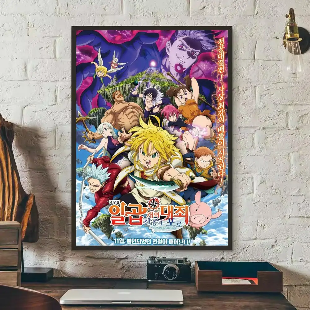Stylish S-Seven D-Deadly Sins Decorative Poster for Home, Restaurant, and Office Wall Art