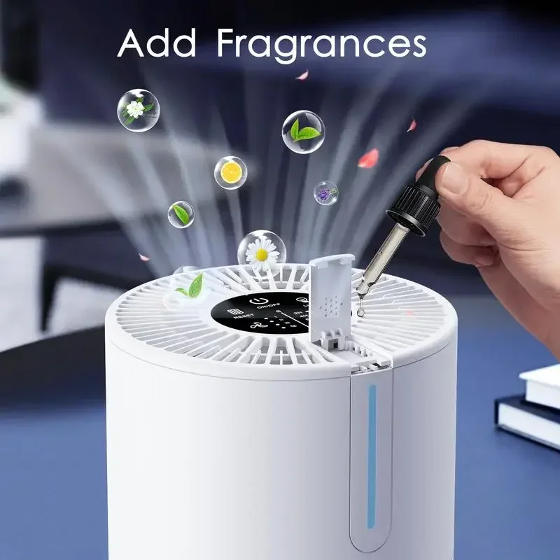 2 Packs MOOKA  Air Purifiers for Home Bedroom Up to 300Ft²  H13 True HEPA Filter Protable  with USB Cable 3