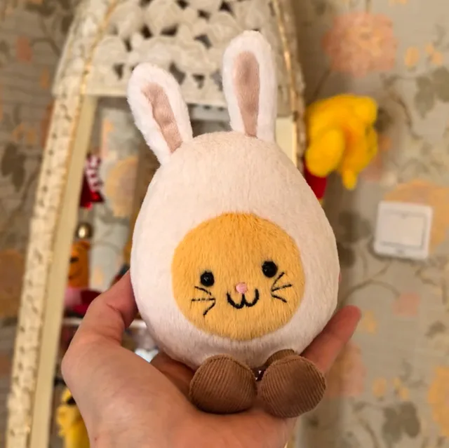 Plush Cat 10cm Nest Egg Toast Diving Doctor Hat Rabbit Face Pistachio Modeling Doll Interactive Toy for Cat Dog Pet Girl Gift 6