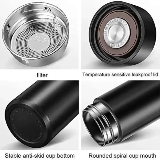 16.91oz Smart Stainless Steel Glass Cup with Temperature Display Vacuum Insulated Tea Mug Silent Base Christmas Gift Travel Mug 5