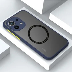 Premium Matte Magnetic Case with Wireless Charging Compatibility - Sleek Protective Cover for Mi 13 Pro (Navy)