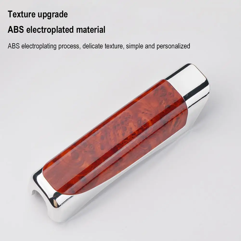 Hand brake cover Universal Car Hand Brake Cover Carbon Fiber Wood Color Protector Manual Brake Grips Interior Decoration Protective Cover