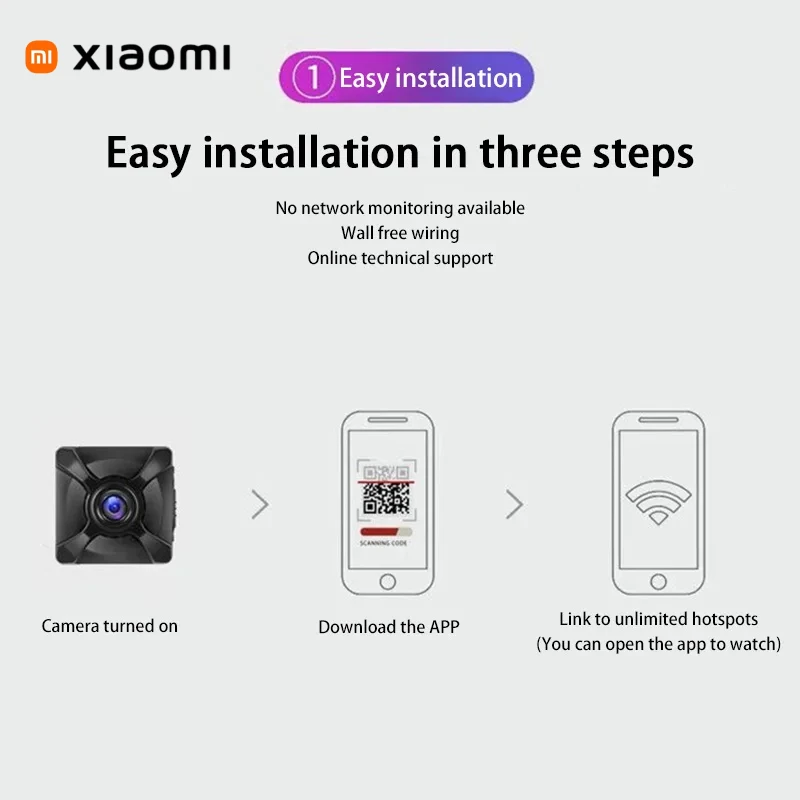 Xiaomi X5 Wireless Camera Mini WiFi IP/AP Remote Monitor Rechargeable Battery Motion Detection 1080P Portable Camcorders Home 5