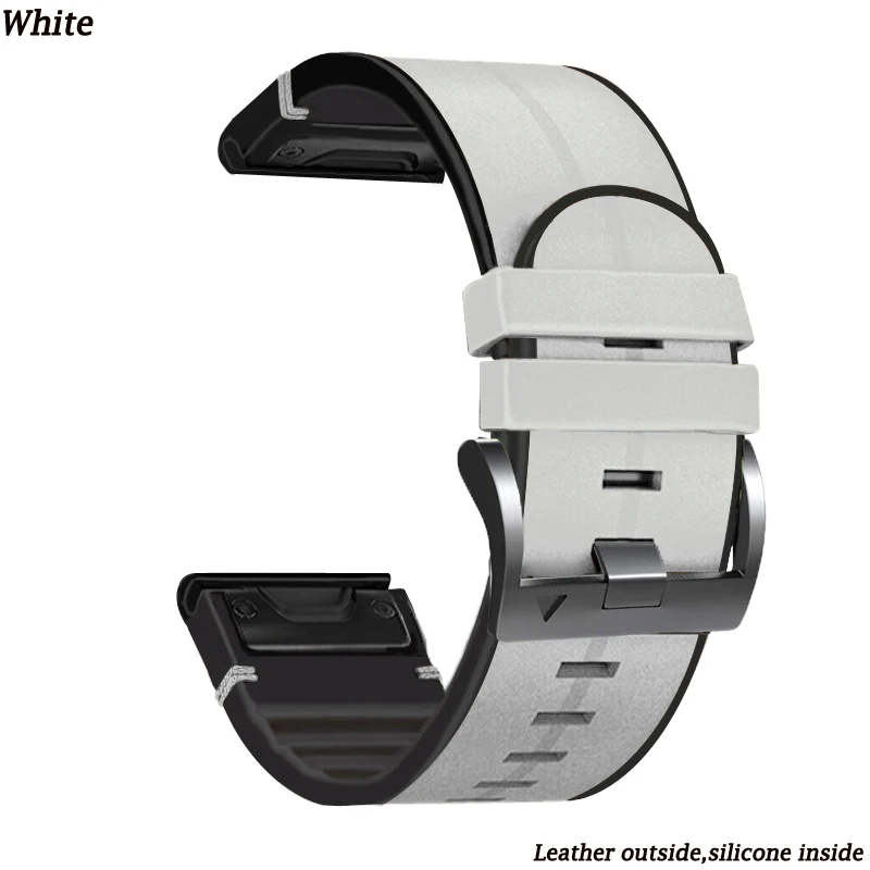 Premium Quick Release Leather and Silicone Watch Band Bracelet