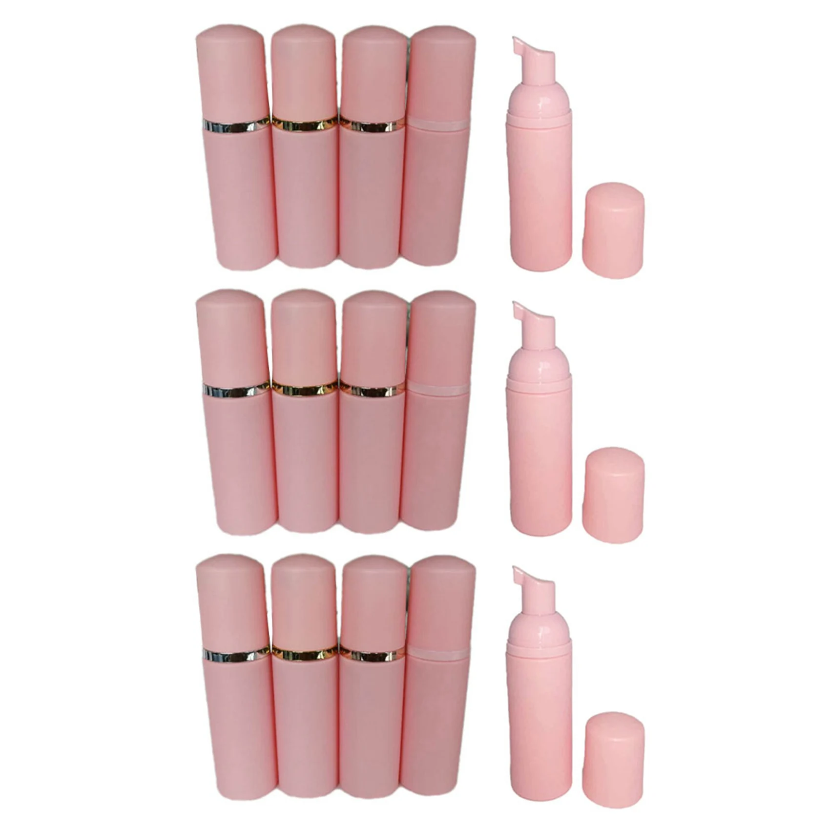 

30PCS Plastic Foaming Bottle Soap Mousses Liquid Dispenser Froth Shampoo Lotion Bottling Foam Bottles 60ML Pink