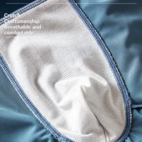 Boxer de luxe en Satin de soie glacée, sous-vêtement d'été lisse et frais pour hommes, culotte d'entrejambe en maille respirante, 3 pièces/paquet 4