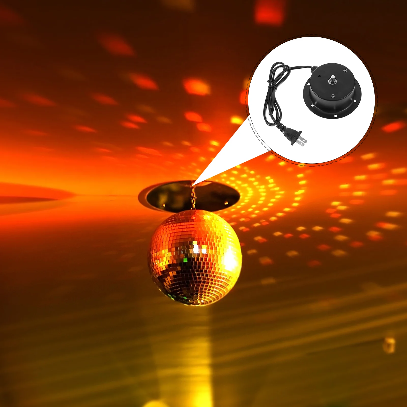 Electric Powered Slow Rotating Motor for Mirror Ball High Torque Disco Ball Motor for Weddings Rotating Garden Decoration