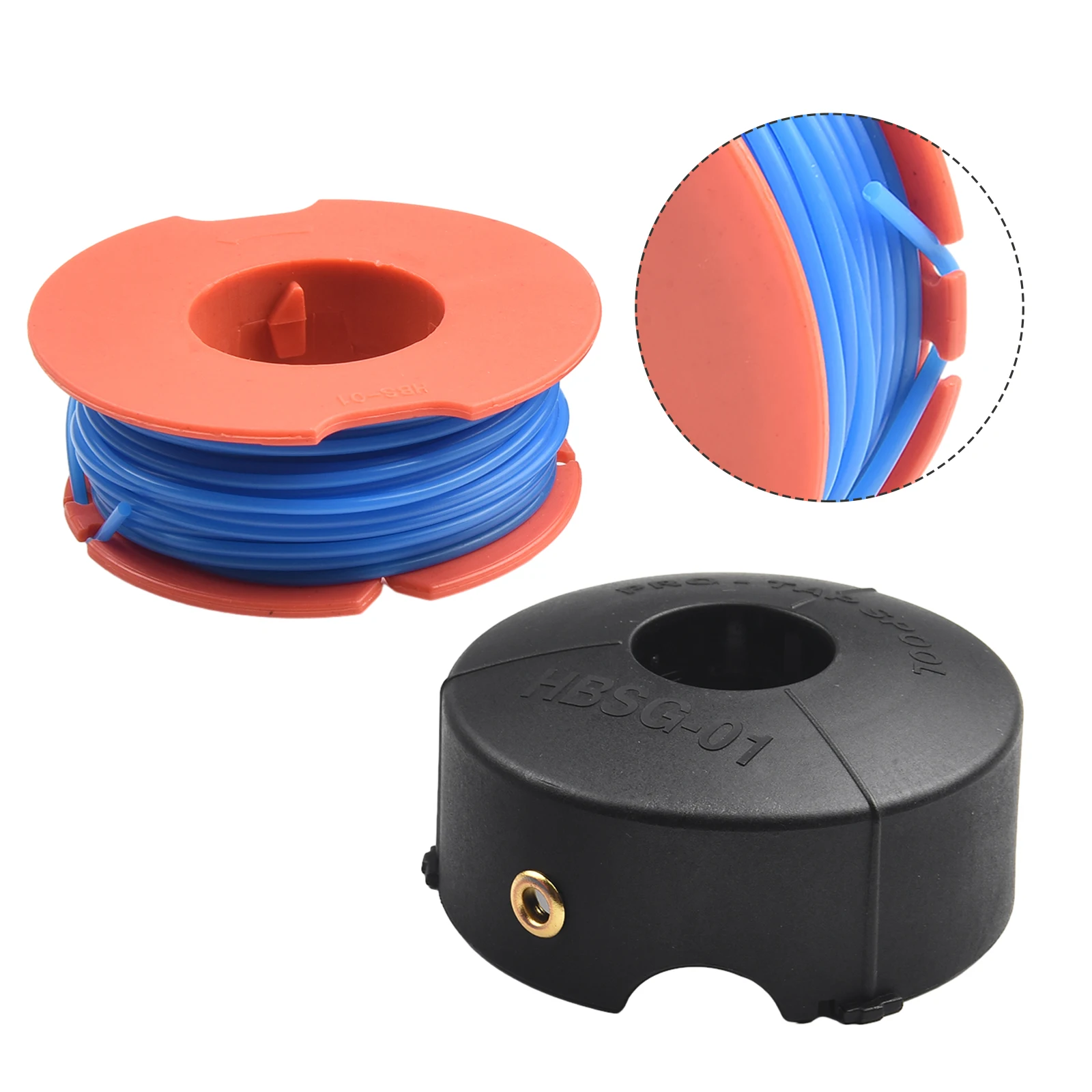 1 stücke Spule Linien 1 stücke Spule Abdeckung Kappe Kopf Für Bosch Pro Tap Kunst 23 26 30 Combitrim Easytrim Protap trimmer Garten Werkzeug Teile – Detail 16