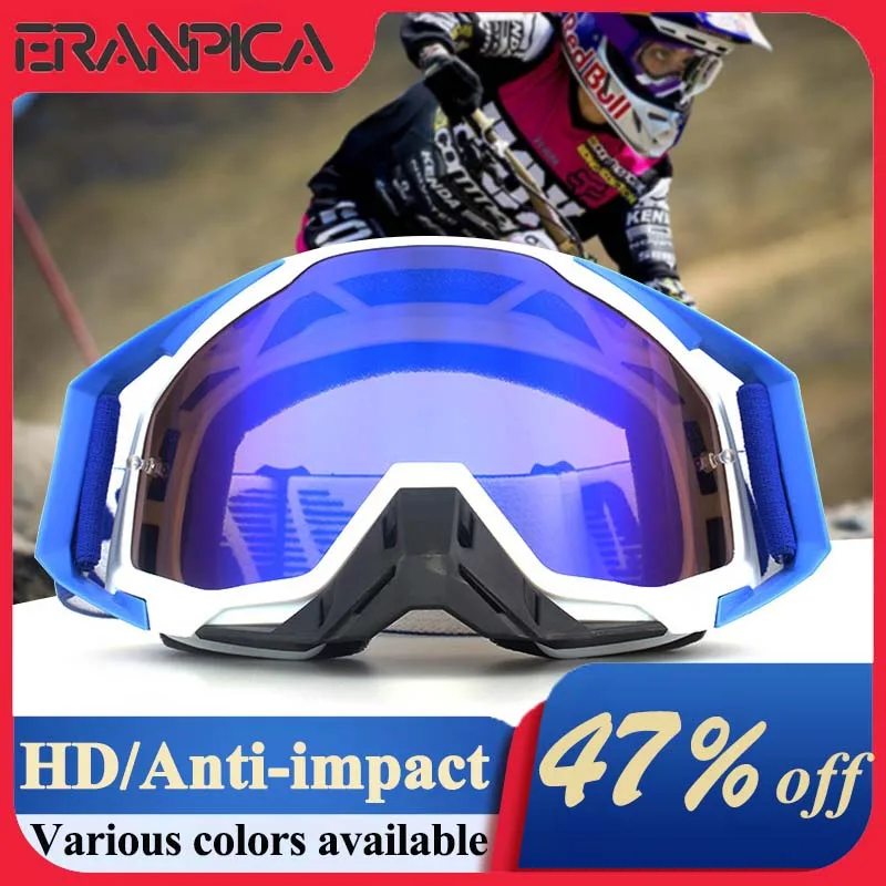 Men Motorcycle Helmet Glasses Enduro Outdoor Cycling Motocross Goggles Riding Dirt Bike Sunglasses Windproof Anti-fog Skiing