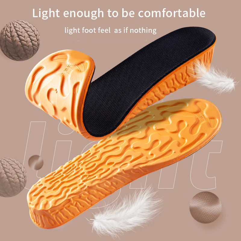 thumbnail image 5 of Plantillas invisibles para aumentar la altura de 1,5 a 3,5 cm, espuma viscoelástica EVA naranja, almohadilla para la suela de los zapatos, transpirables y cómodas para el cuidado de los pies de hombre, 5 of 5