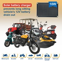 LEAORLD Chargeur de batterie solaire MPPT 12V 10W, kit de charge au solaire pour batterie 12V pour voiture, bateau, marine, camping-car 4