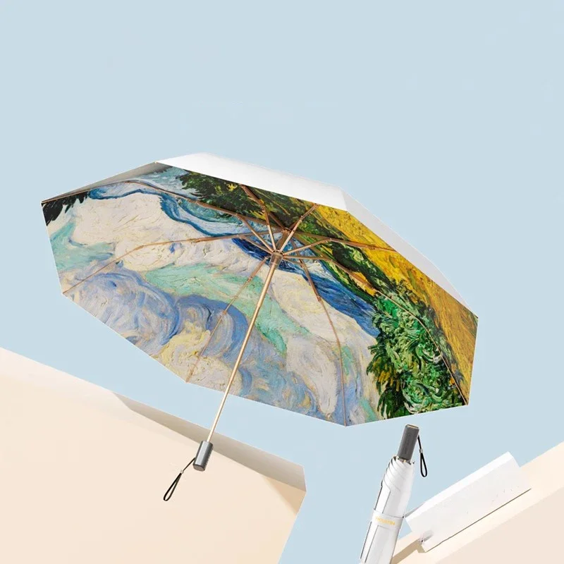 

Golf Parasol Umbrella Sun Automatic Uv Protection Portable Umbrella Shade Windproof Strong Paraguas Mini Plegable Rain Gear