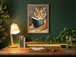 Witty Bookworm Wall Art Decor - Unique Home and Office Decorative Painting - 21x30cm No Frame (WS12113 - 3)