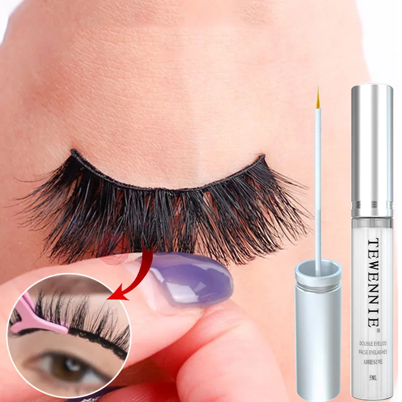 

5ml Quick Dry Eyelash Glue Clear Black Waterproof Lasting Individual Eyelashes Extensions Double Eyelid Glue Lashes Makeup Tools