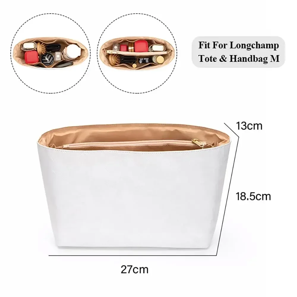 thumbnail image 1 of Bolsa de fieltro Dupont para insertar en el bolso Longchamp, bolsa de fieltro para maquillaje, organizador de viaje portátil, 1 of 5