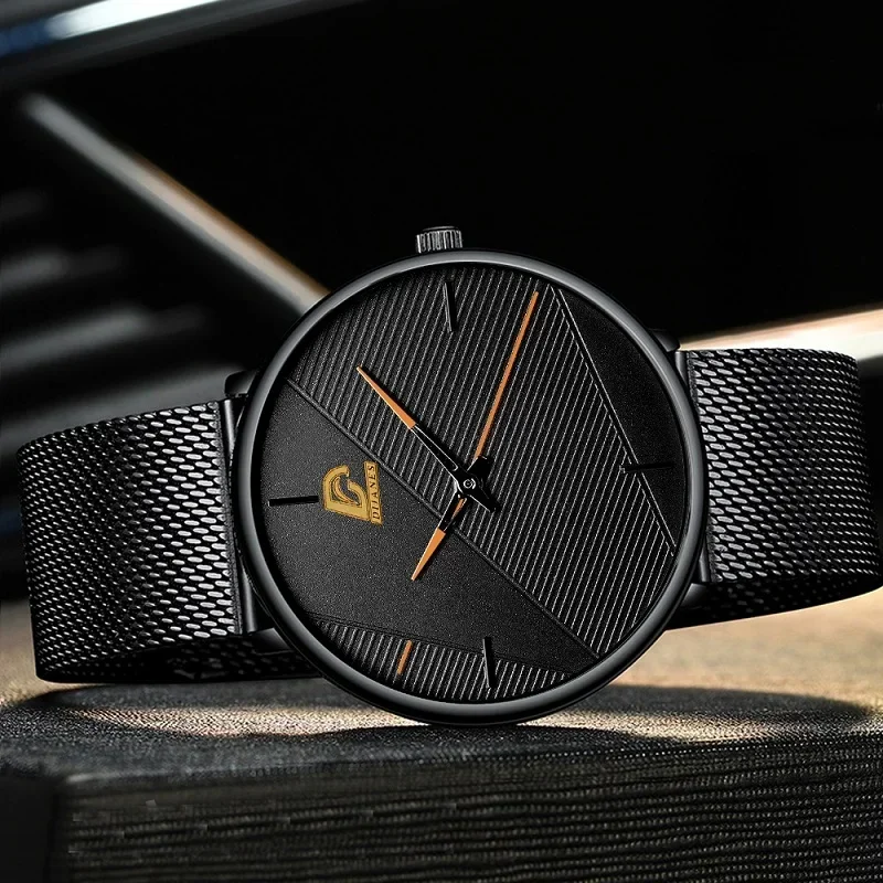 reloj hombre Watches Mens 2023 Minimalist Men's Fashion Ultra-thin Watch Simple Men Business Quartz Wristwatch relogio masculino - 4