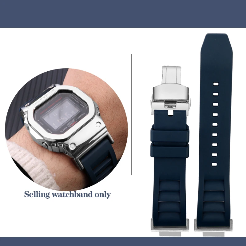 Correa de reloj de caucho fluorado nueva para G-SHOCK Casio DW-5600 GM-5600 GW-B5600 DW5600/5610 GW-M5610 GA2100 Series