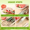 Watermelon Cutter Slicer Popsicle Mould, 3 in 1 Melon Scoop Fruit Scooper Tool for Dig Pulp Separator, Creative Fruit Knife 3