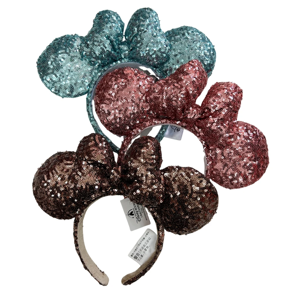 Disney Minnie Mouse Ear Headband Holiday Party Frozen Bow Hairband For Adult/Kids Gift hair bands hair accessories hair headband accessories cosplay accessories