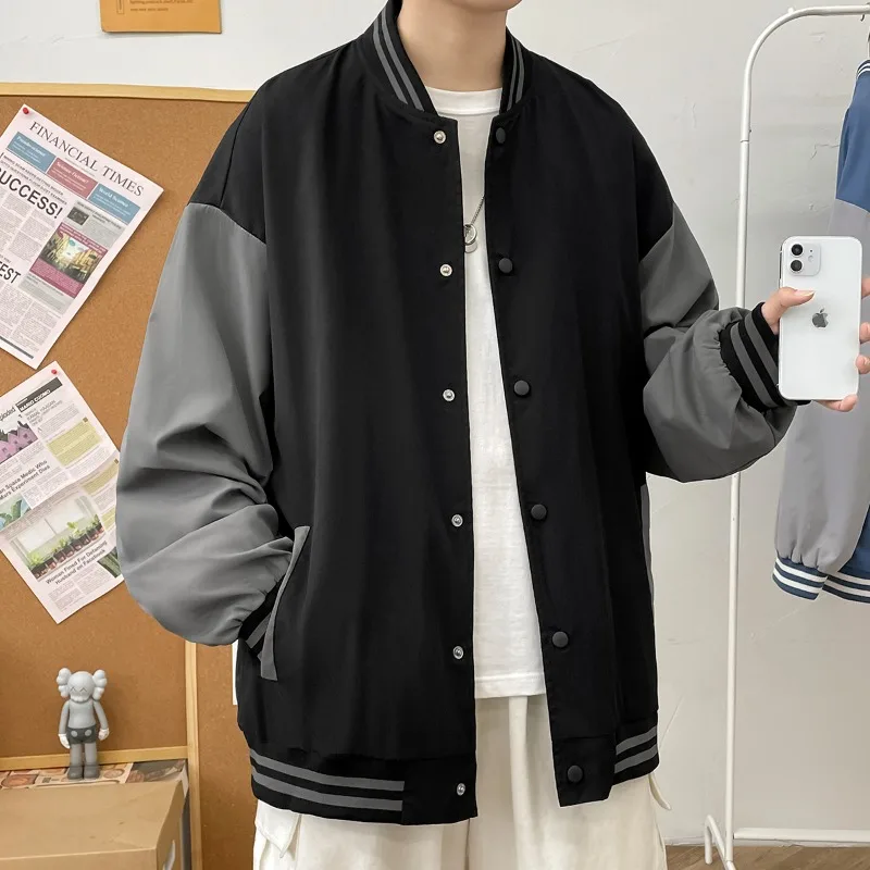 M-5XL! 2 Colors 2023 Autumn New Versatile Casual Trend Sports Coat Mens Clothes