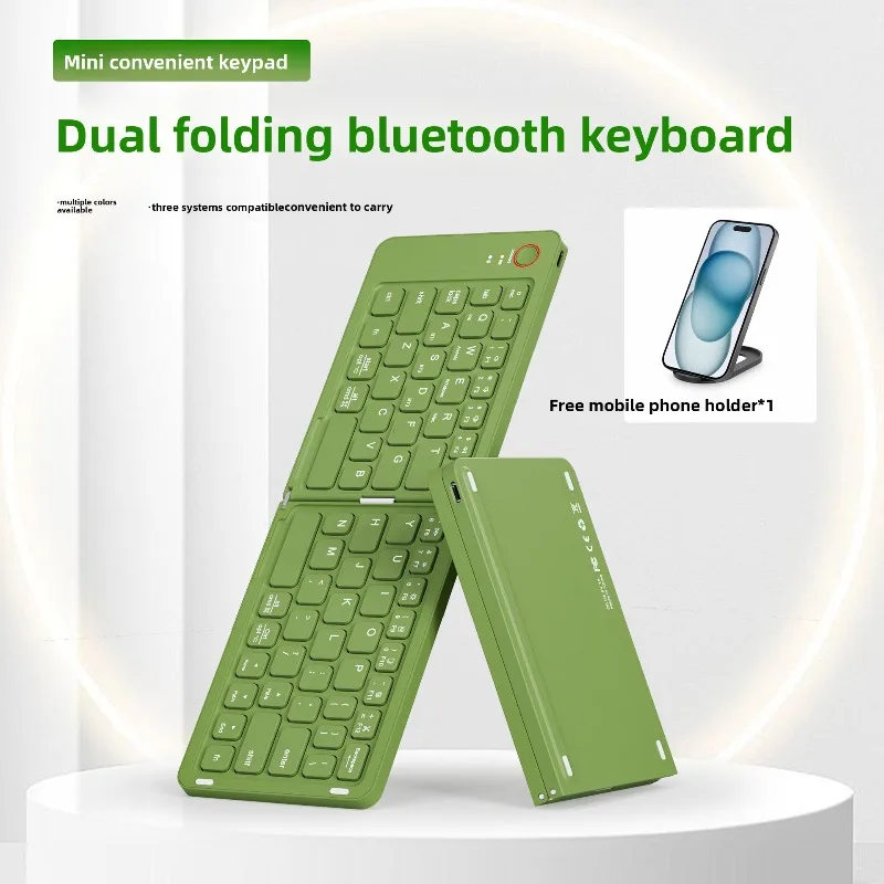 Clavier Bluetooth portable et pliable – Clavier sans fil compact pour Windows, Android, iOS, ordinateurs portables et tablettes_voghion.com