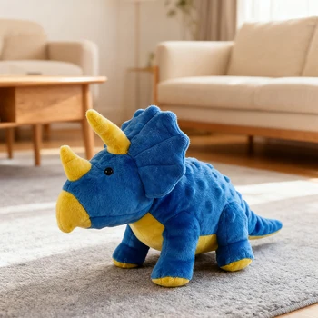Pet Bite-Resistant Plush Interactive Toy with Sound, Dinosaur Shape, Suitable for Large, Medium, and Small Pets Such as Cats and Dogs, Double-Layer Fabric, Built-In Airbag 1