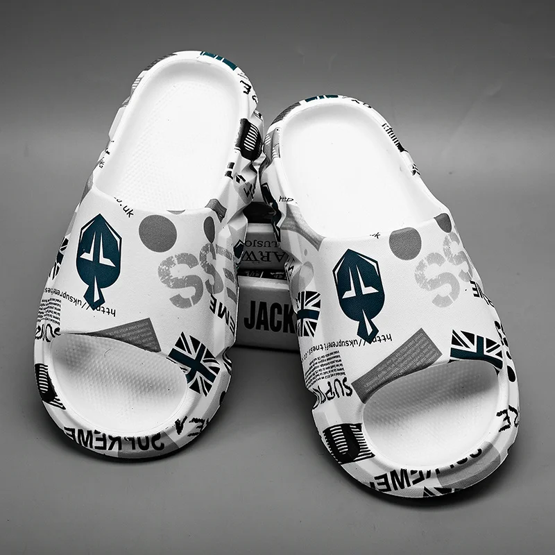 Erkekler için Kayma Terlikler Kalın Taban Dış Aşınmaya Sahip İç Mekan Dış Mekan Yumuşak Köpük Kaydırıcılar için Kaymaz Terlik_voghion.com