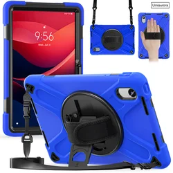 Heavy Duty Rugged Tablet Case with Stand and Strap - Shockproof for TB - 330FU or TB - 331FC (Dark Blue)