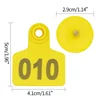 100pc Livestock Pig Sheep Ear Tag Signs with The Word No. 1-500 Ear Laser Typing Copper Head Earrings Animal Identification Card 4