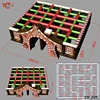 Fast Air Shipping,11x3m Black Inflatable Maze Arena Blooded Halloween Haunted House with Roof Sport Game for Sale 2