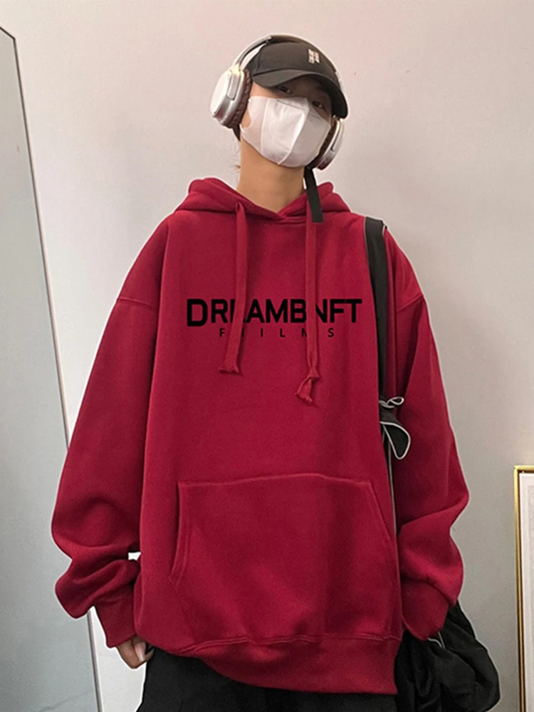 Autumn Vintage Y2K Loose Fit Letter Print Hoodie